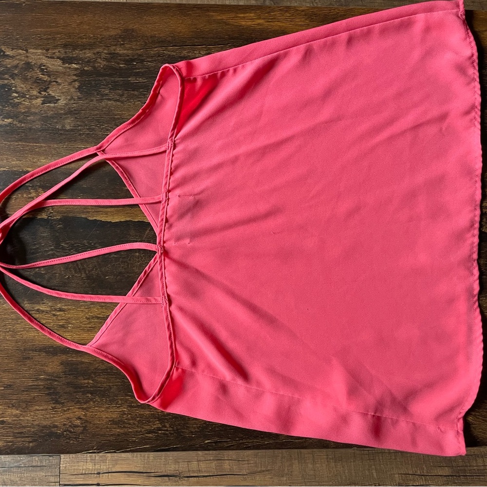 Pink Strappy Tank Top